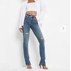 Express Jeans -MID RISE  RIPPED SKYSCRAPER JEANS